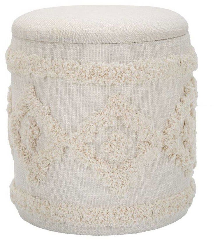 Mauro Ferretti Stolička s úložným priestorom, okrúhla, priemer 35 cm, béžová