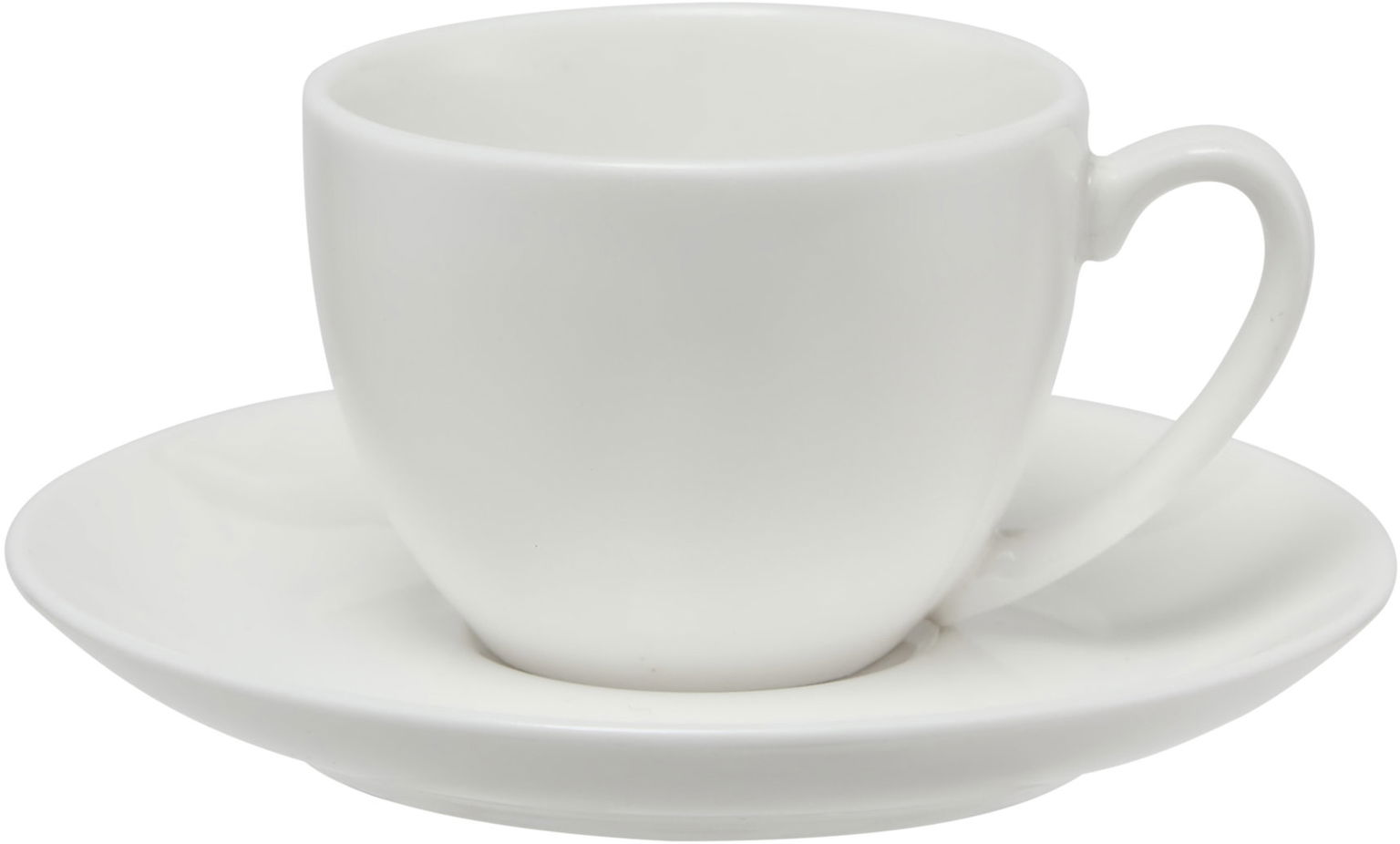 Maxwell & Williams WHITE BASICS COUPE Súprava espresso šálok s tanierikmi 90 ml 4 ks