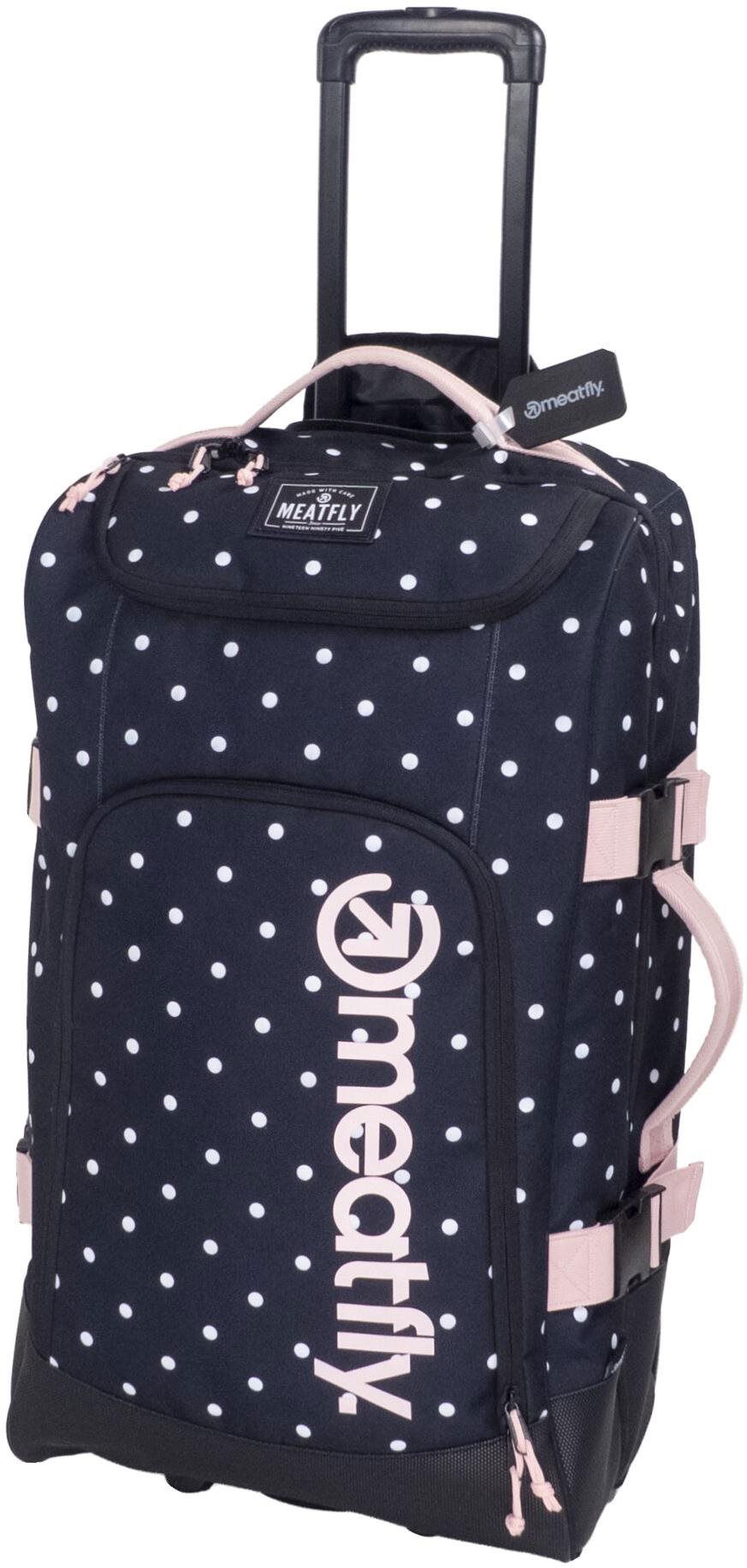 Meatfly Contin Trolley Bag, White Dot/Powder Pink