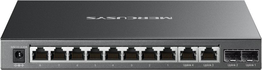 Mercusys MS112GMP, 12× Gb (8× PoE+) desktop switch
