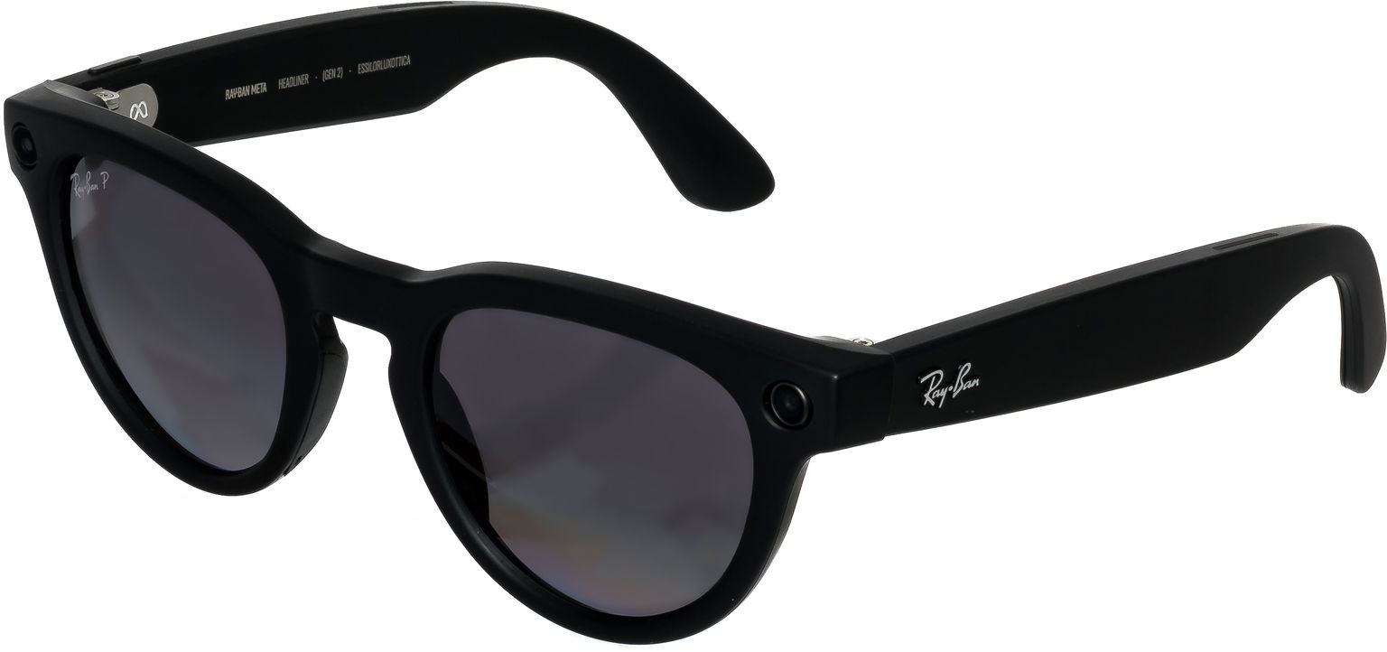 Meta RAY-BAN Meta Headliner (Standard) Smart Glasses (Gen 2) – Matte Black, Grey Polarized Gradient