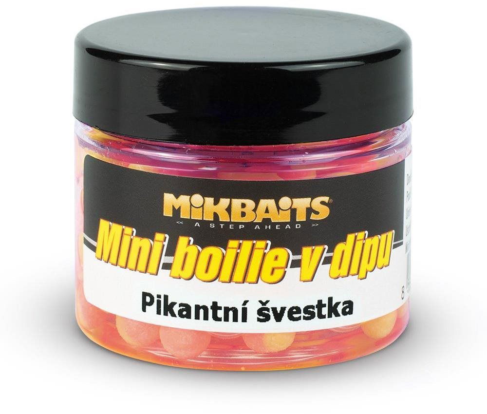 Mikbaits Mini boilie v dipe Pikantná slivka 50 ml