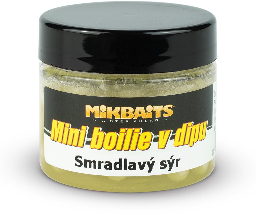 Mikbaits Mini boilie v dipe Smradľavý syr 50 ml