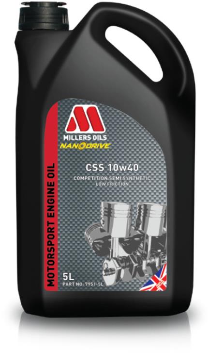 Millers Oils Pretekársky polosyntetický motorový olej NANODRIVE – CSS 10W-40 5 l
