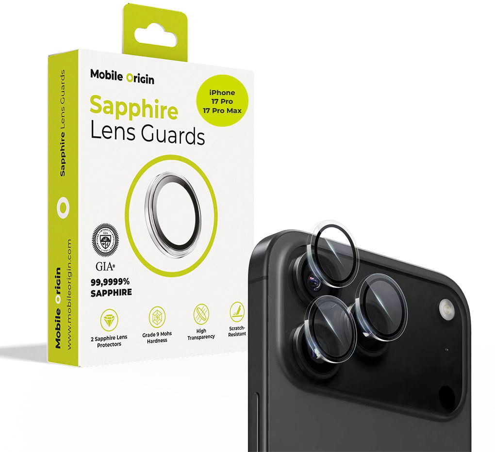 Mobile Origin Sapphire Lens guards, clear – iPhone 17 Pro/17 Pro Max