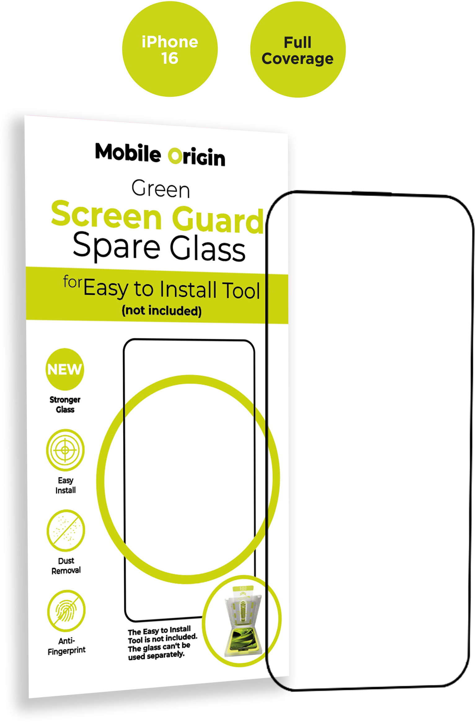 Mobile Origin Screen Guard Spare Glass Full Coverage iPhone 16