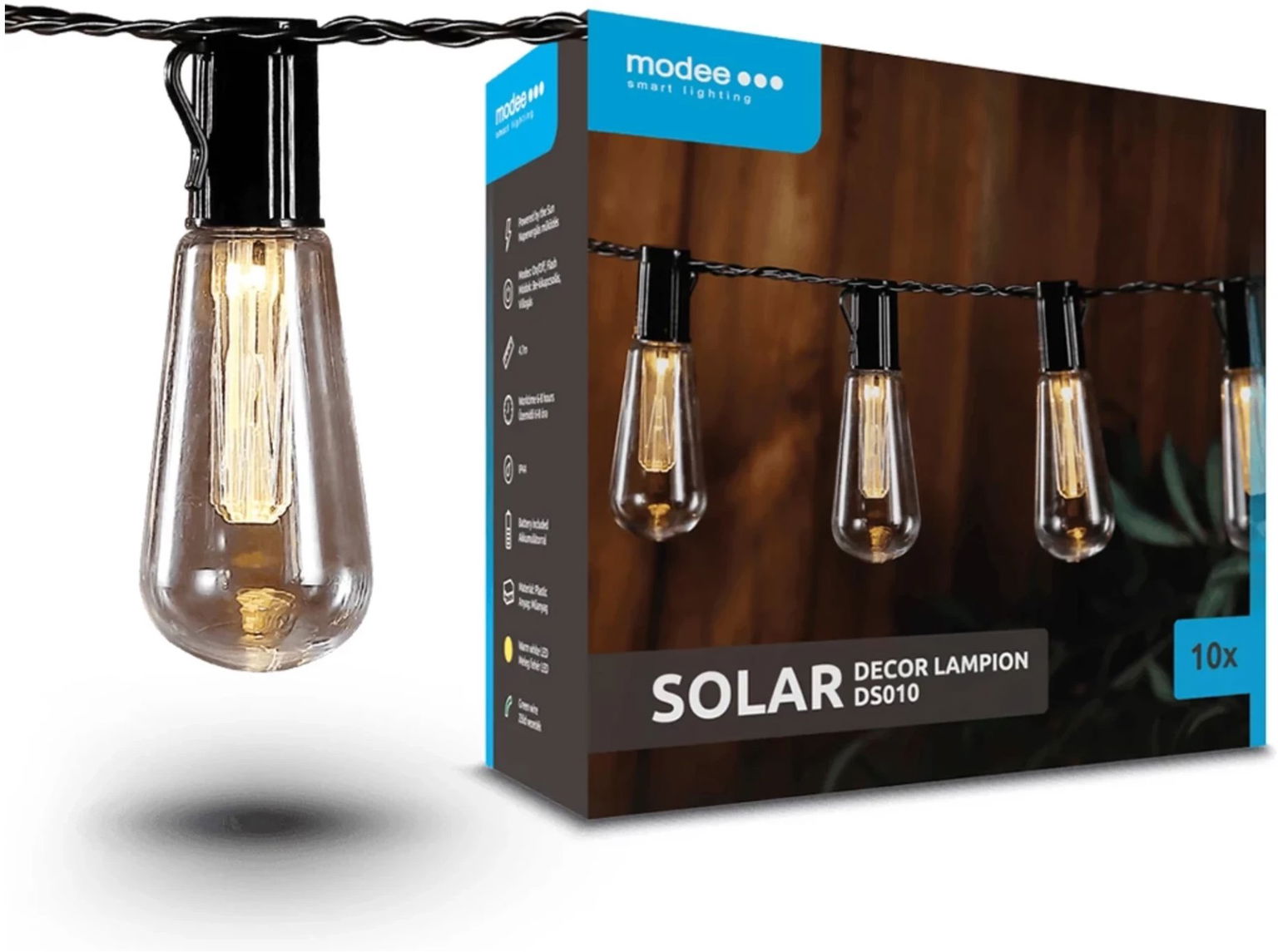 Modee Lightning Solárne svietidlo DS010 10 ks 4,7 m