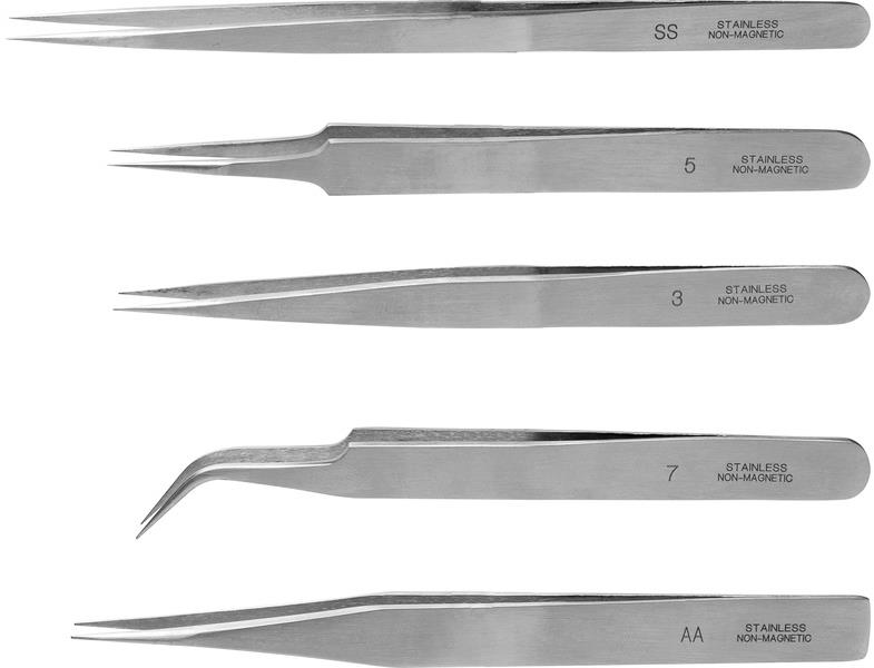 Modelcraft antikorové pinzety (sada 5 ks)
