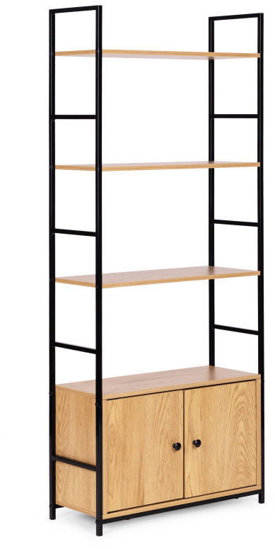 ModernHome CWG6024144 Regál se skříňkou a 4 policemi 143,5 × 58,5 × 23,5 cm
