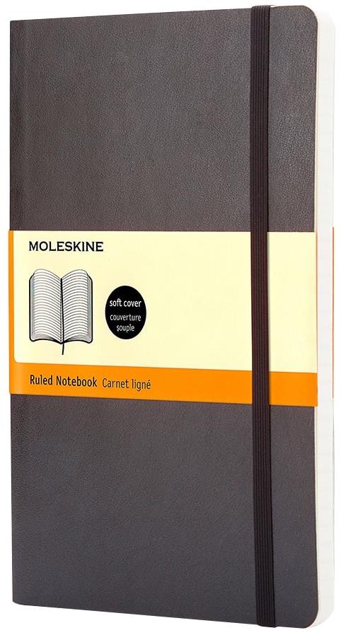 MOLESKINE L, mäkké dosky, linkovaný, čierny
