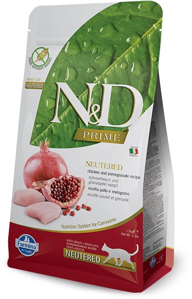 N&D Prime Cat Neutered Chicken & Pomegranate 1,5 kg