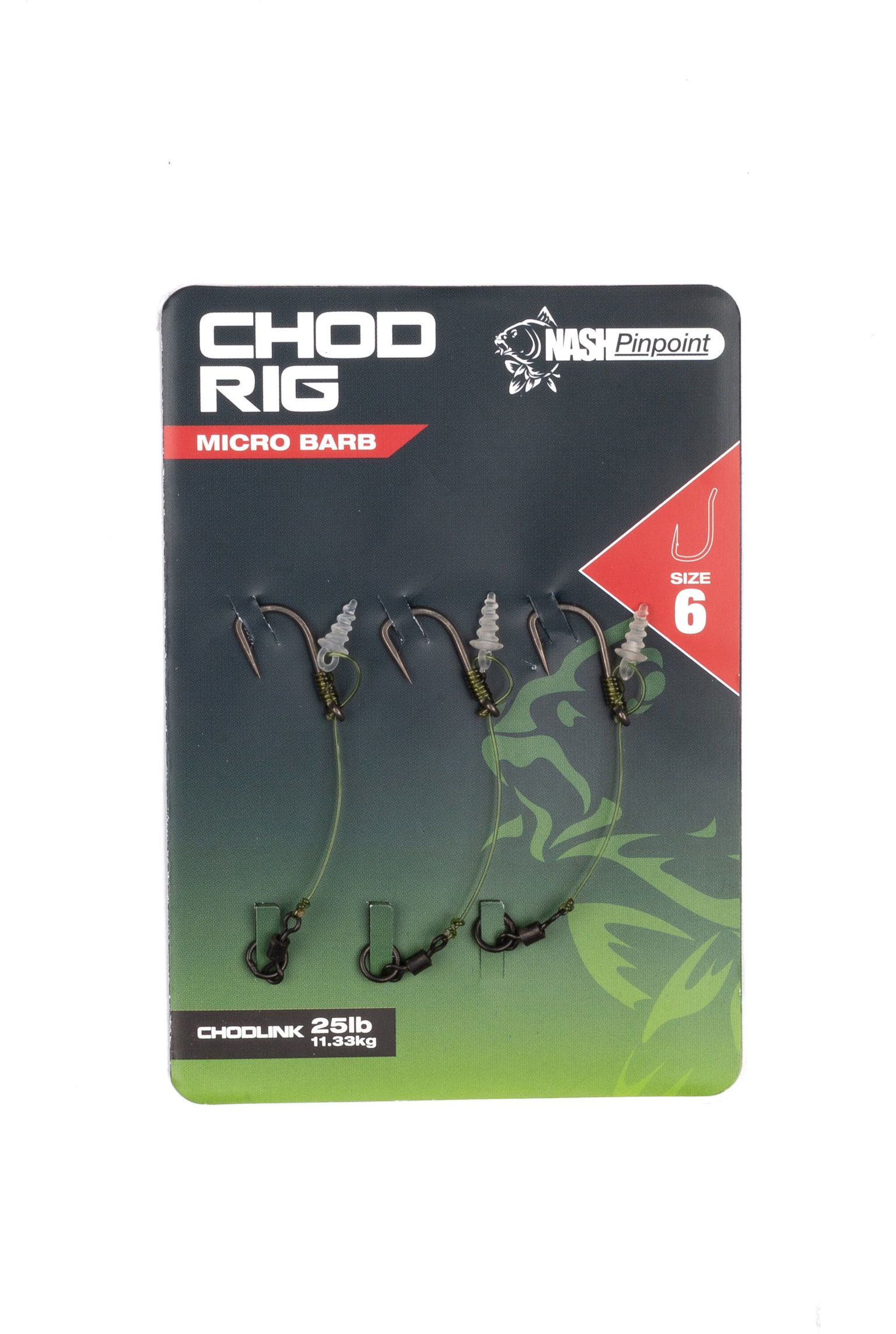 Nash Chod Rig Veľkosť 6 25 lb 3 ks