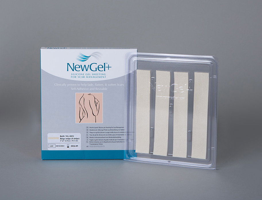 NEW GEL+ Béžová náplasť v tvare prúžku 4 ks