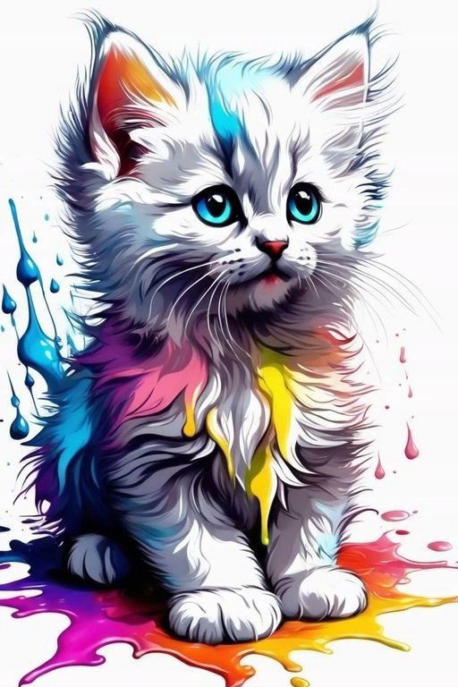 Norimpex Mačka vo farbách 30 × 40 cm