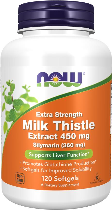 NOW Silymarín Extra Strength (extrakt z pestreca), 450 mg