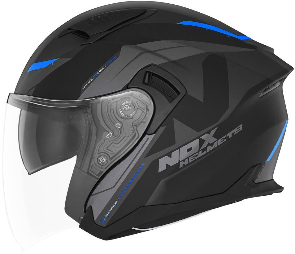 NOX N130 Klint 2024, čierna matná, modrá, veľkosť XS