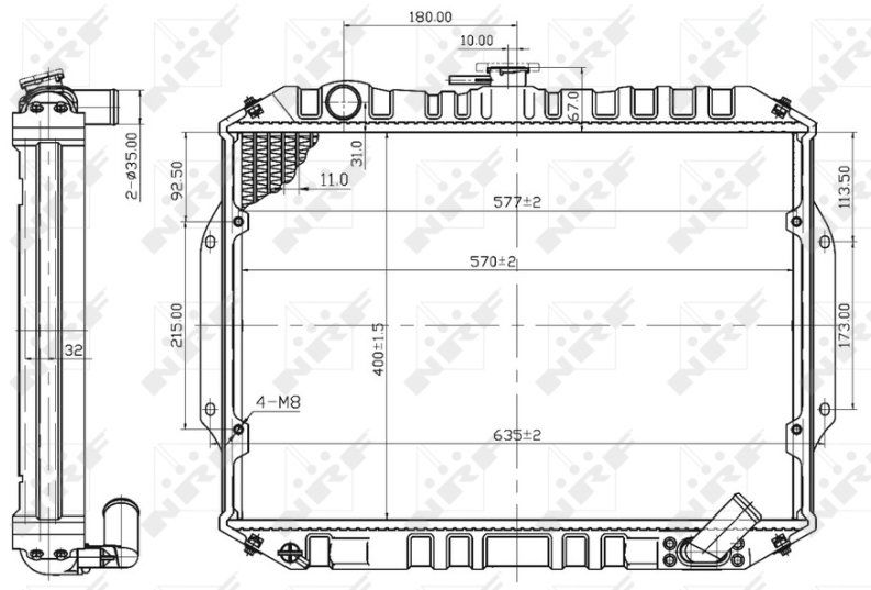 NRF Chladič, chladenie motora 503486