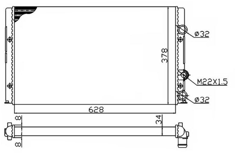 NRF Chladič, chladenie motora 50457A