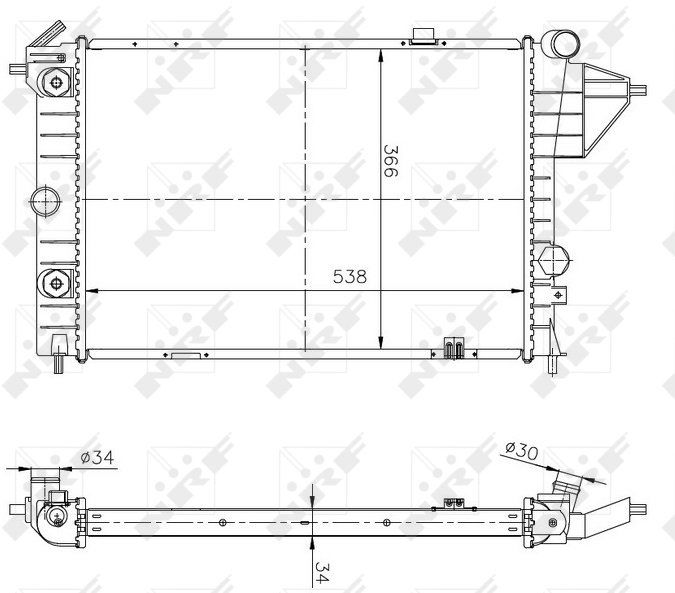 NRF Chladič, chladenie motora 513508A
