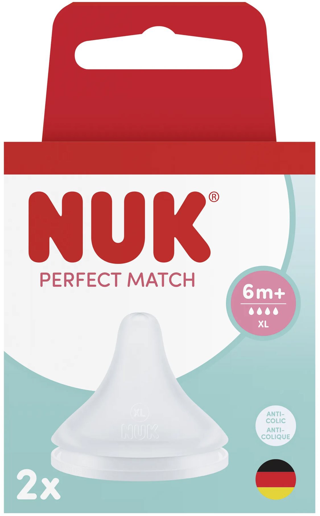 NUK Perfect Match veľ. XL 6 m+, 2 ks
