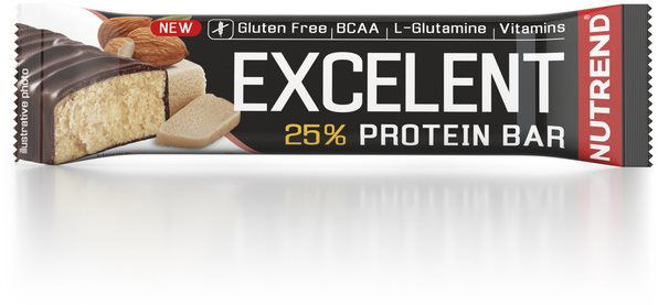 Nutrend EXCELENT protein bar, 85 g, marcipán s mandľami