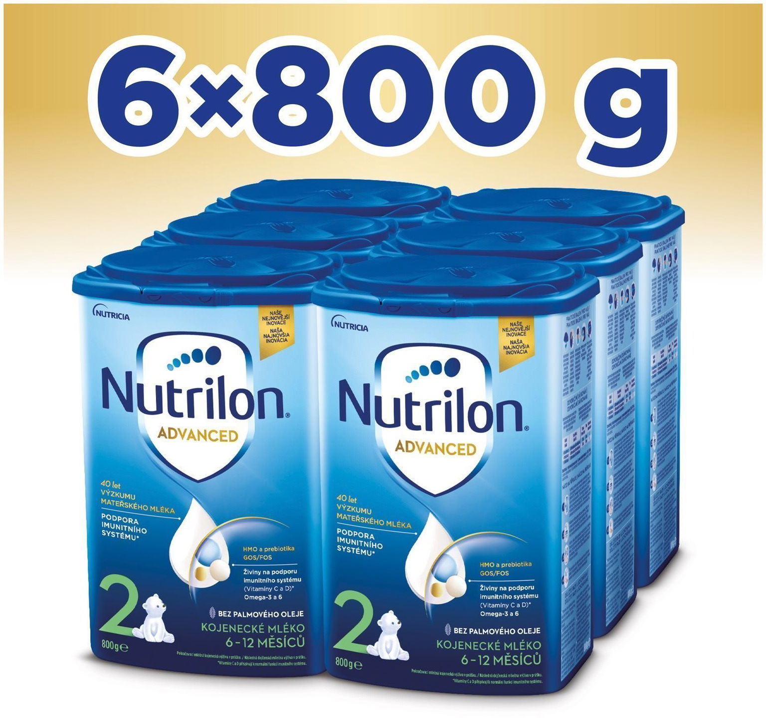 Nutrilon 2 Advanced pokračovacie dojčenské mlieko 6× 800 g