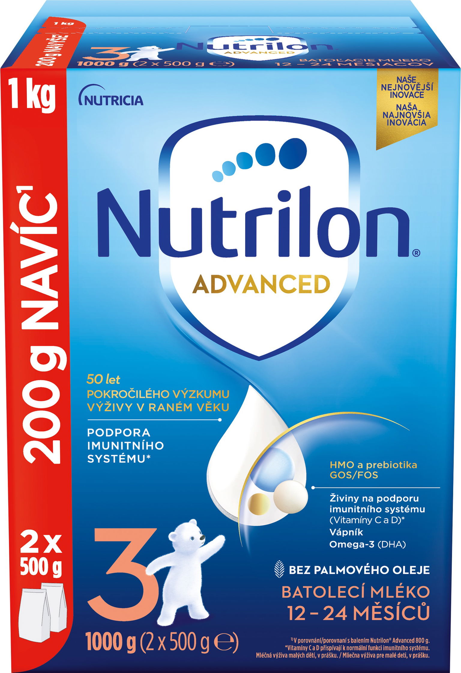 Nutrilon 3 Advanced batoľacie mlieko 1 kg, 12+