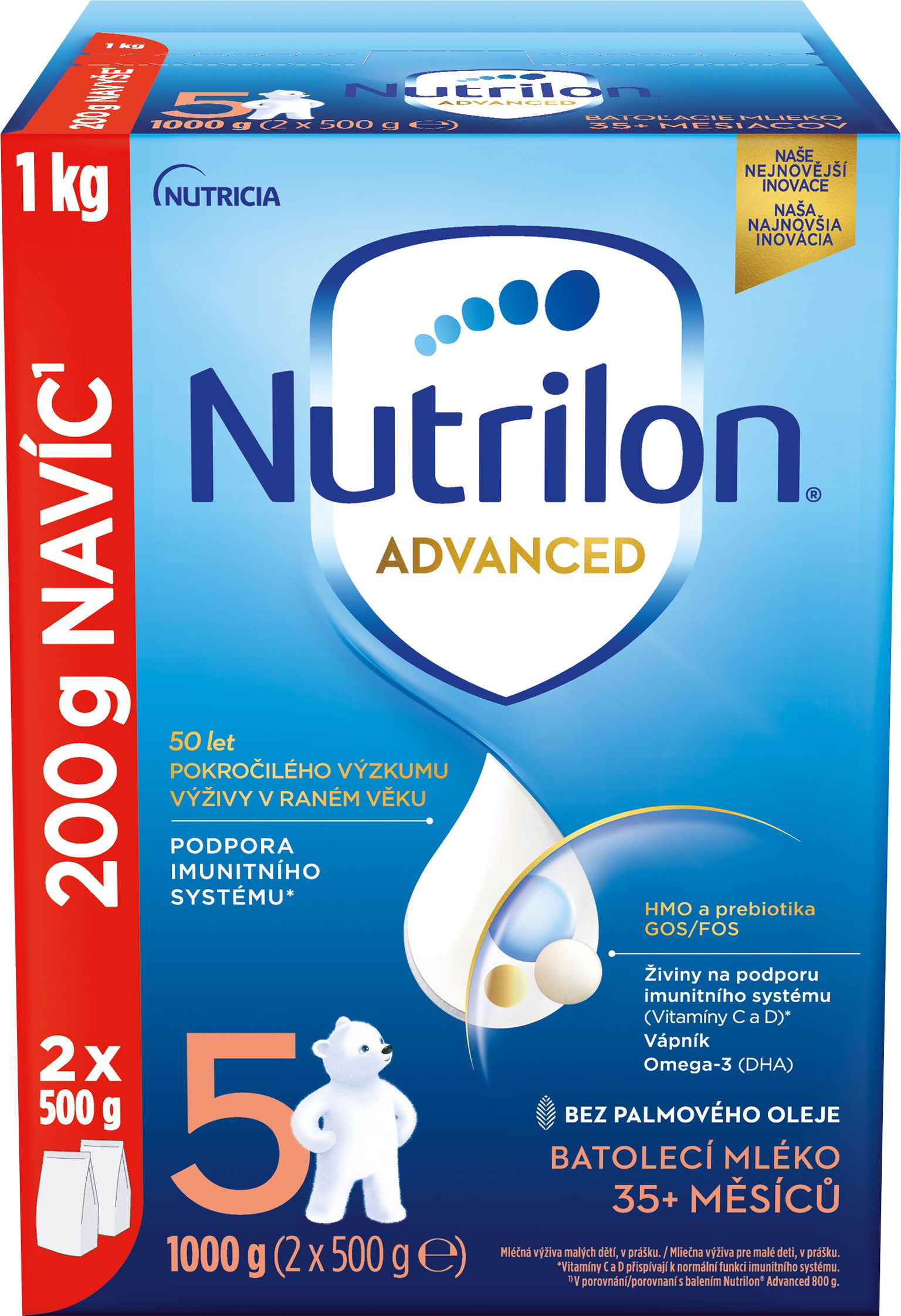 Nutrilon 5 Advanced batoľacie mlieko 1 kg, 35+