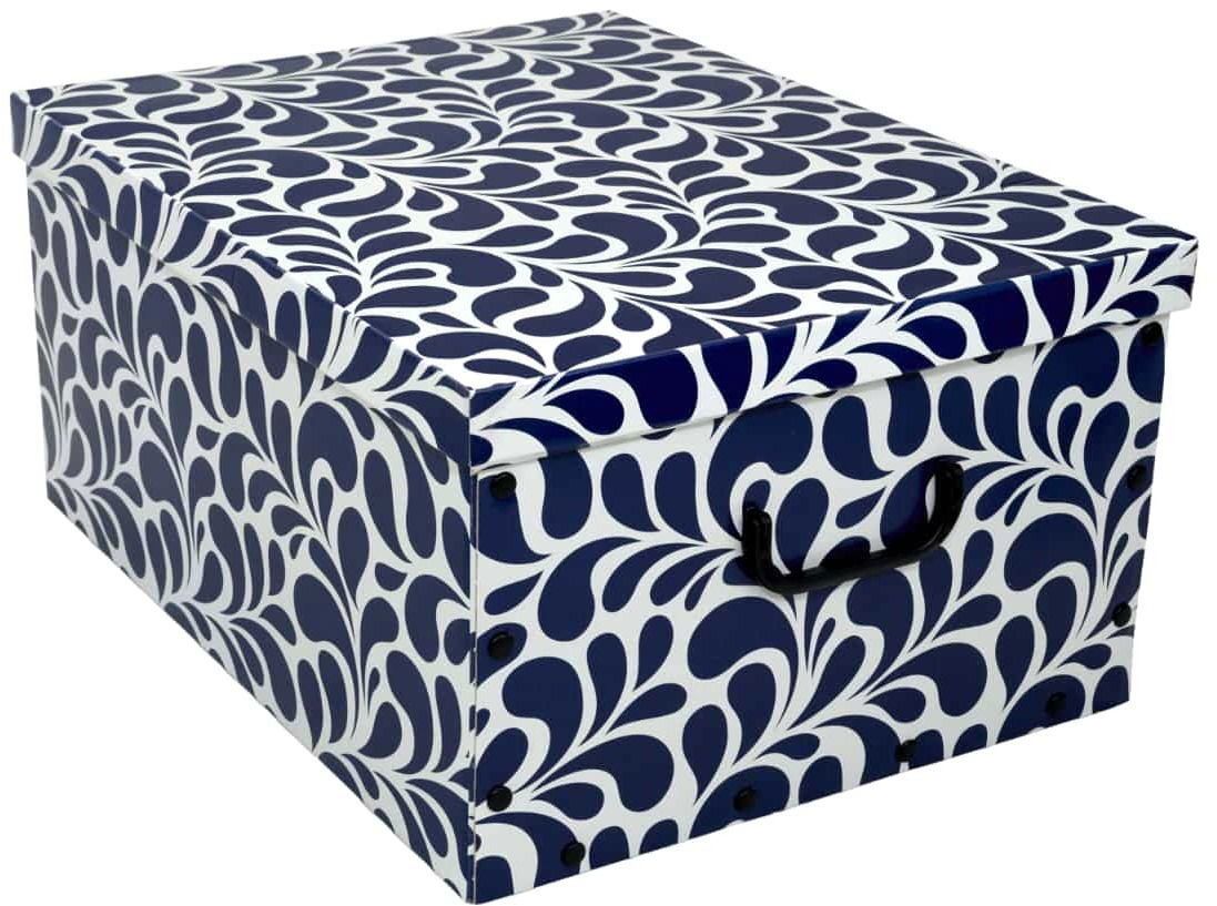 ORDINETT Box úložný 47 l DROP kartónový 49 × 39 × 25 cm