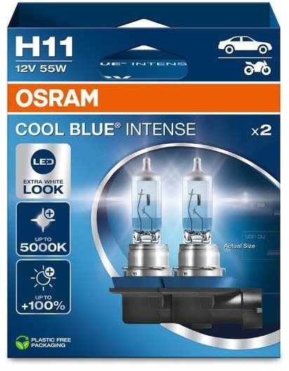 OSRAM H11 Cool Blue Intense, 12 V, 55 W, PG19-2, Duobox