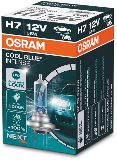 OSRAM H7 Cool Blue Intense, 12 V, 55 W, PX26d, krabička