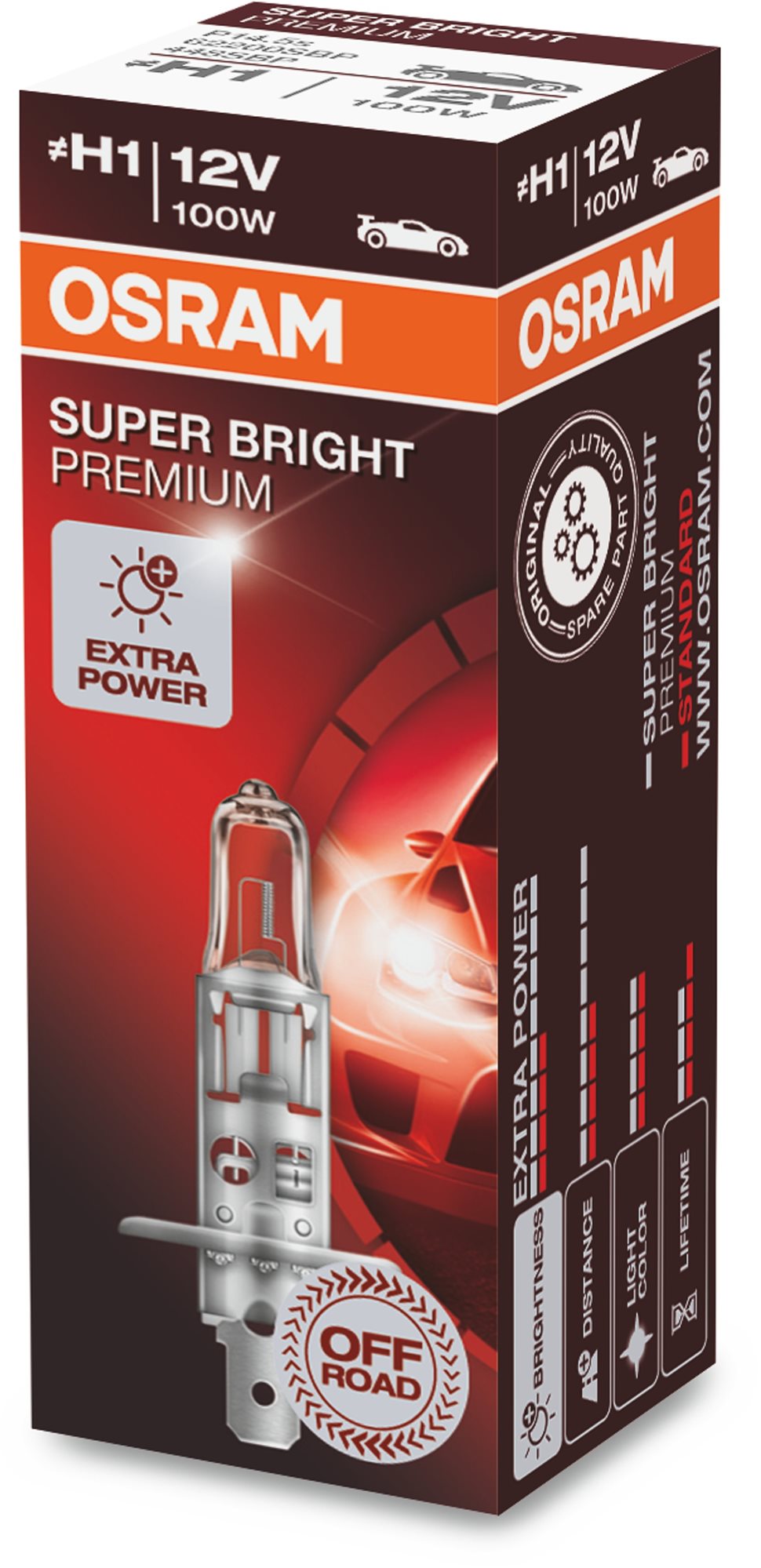 OSRAM Super Bright Premium, 12 V, 100 W, P14.5s