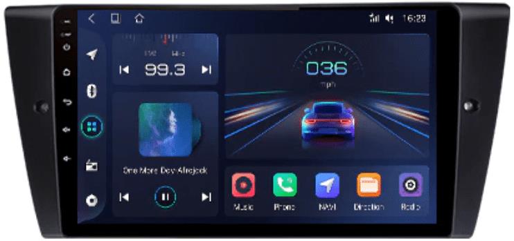 Ossuret 2 GB RAM ANDROID Autorádio BMW 3. Séria E90 E91 E92 E93 Android 14.0 WiFi, GPS, USB