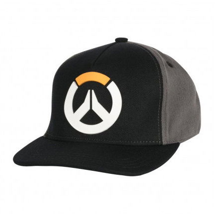 Overwatch: Blocked Stretch Fit (biele logo) – šiltovka