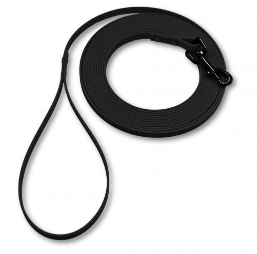 PafDog Ultraľahké vodoodolné stopovacie vodidlo ploché, 1 cm, 10 m – čierne