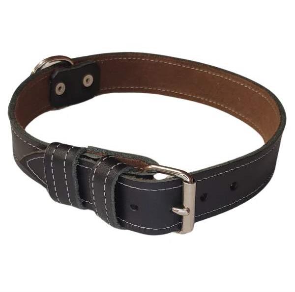 Palkar Obojok z kože hladenice pre psov 80 cm × 30 mm čierny