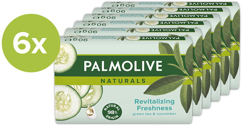 PALMOLIVE Naturals so zeleným čajom a uhorkou 6× 90 g