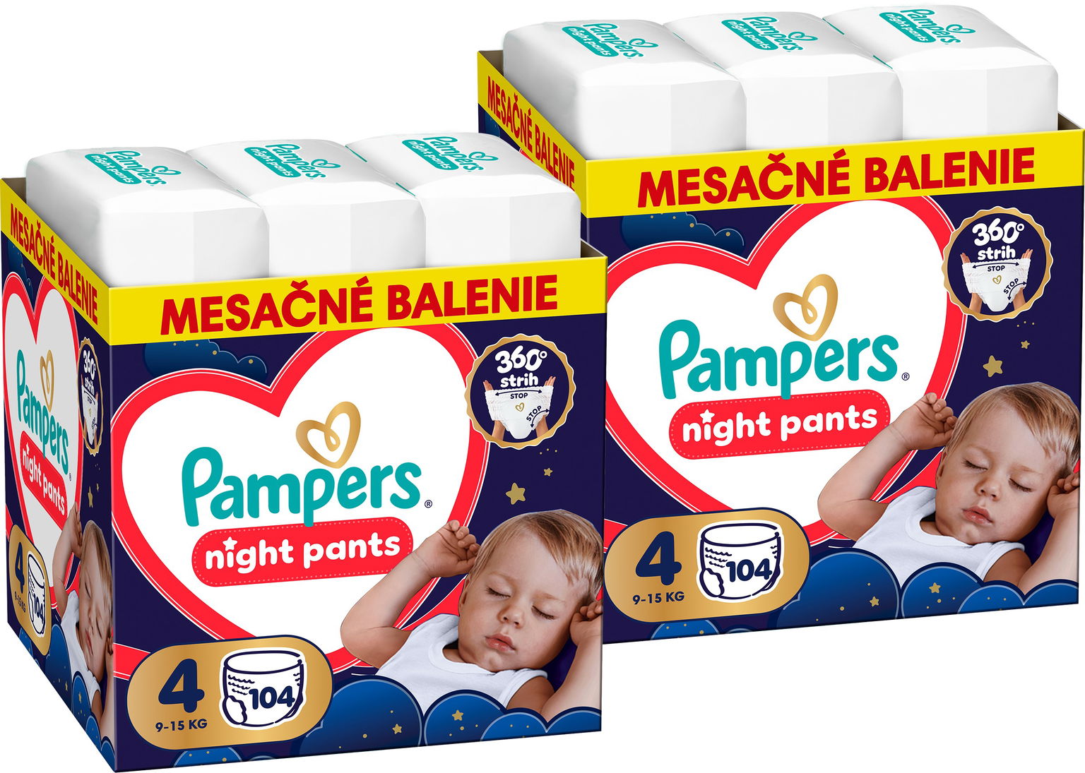 PAMPERS Pants Night veľ. 4 (208 ks)