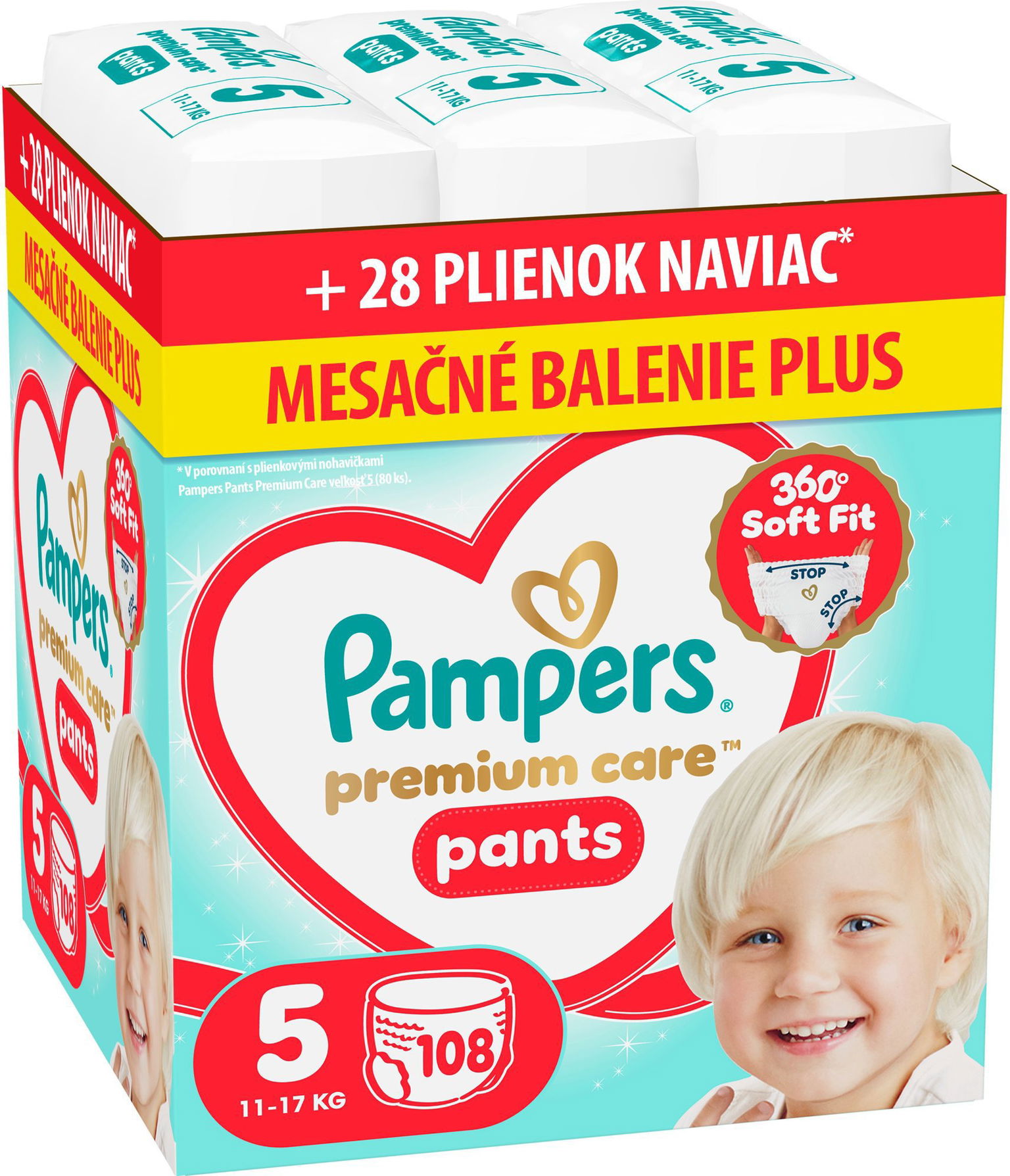 PAMPERS Premium Care Pants veľ. 5 (108 ks)