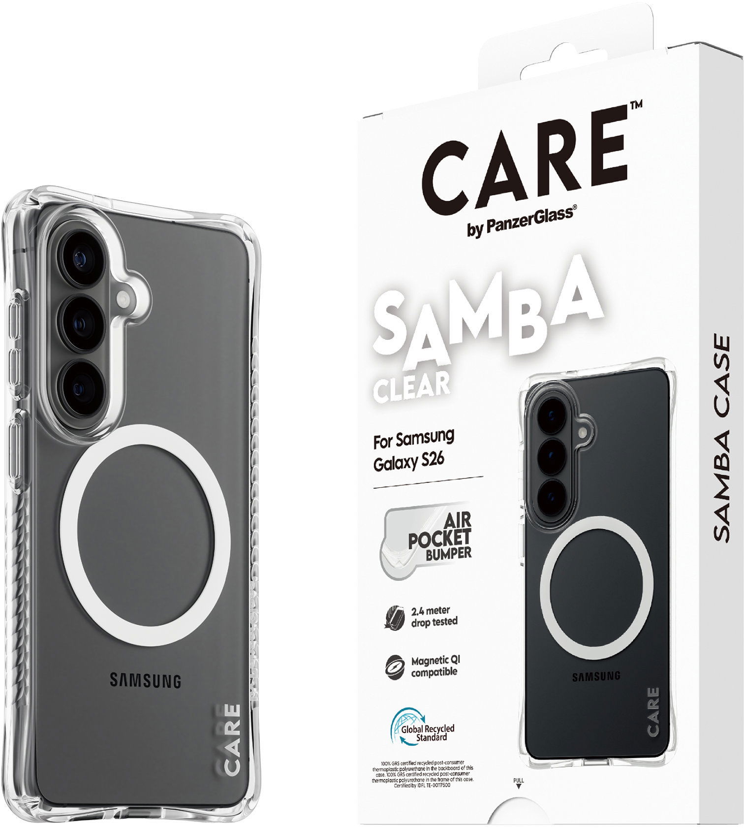 PanzerGlass CARE kryt Samsung Galaxy S26+ Samba číry/biely Qi