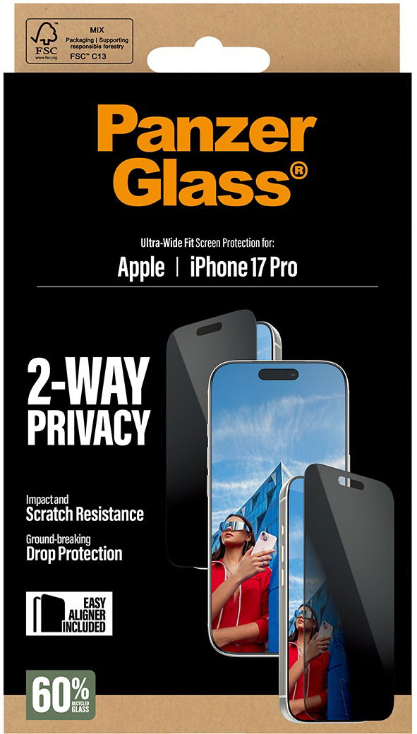 PanzerGlass Privacy Apple iPhone 17 Pro s inštalačným rámčekom