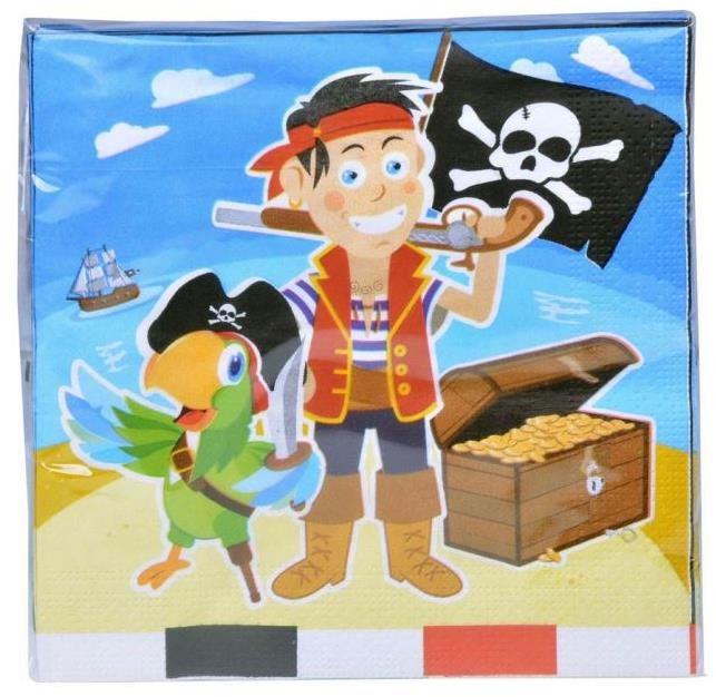 Papierové obrúsky pirát – kapitán hook – 33 × 33 cm – 20 ks