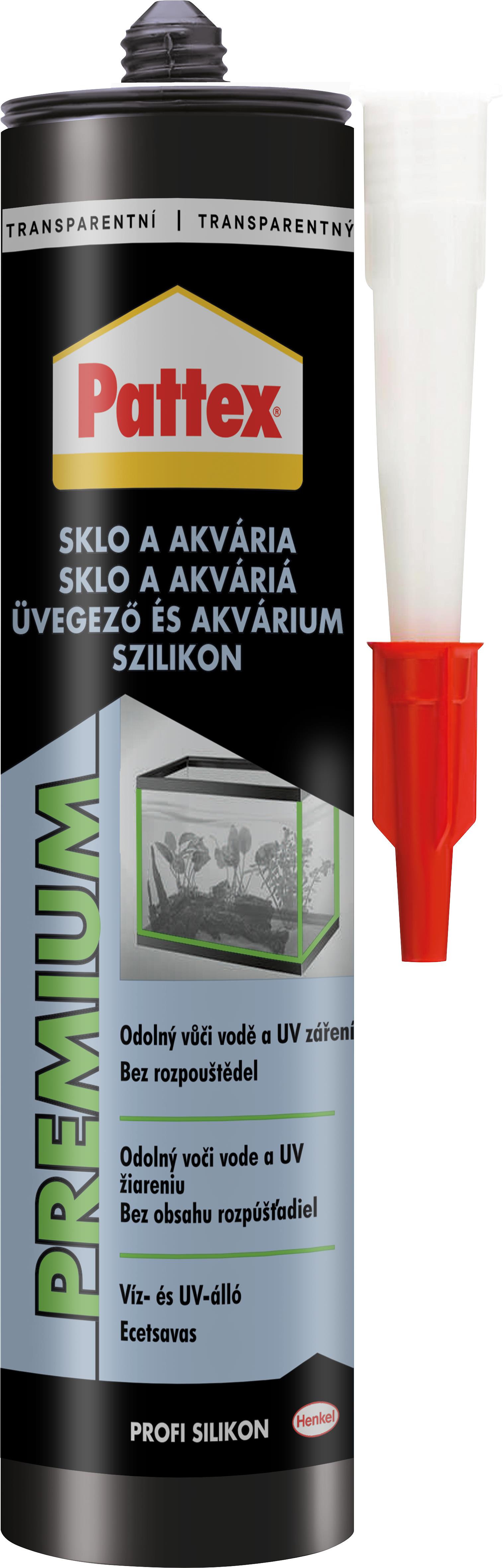 PATTEX Sklo a akvária transparentný 280 ml