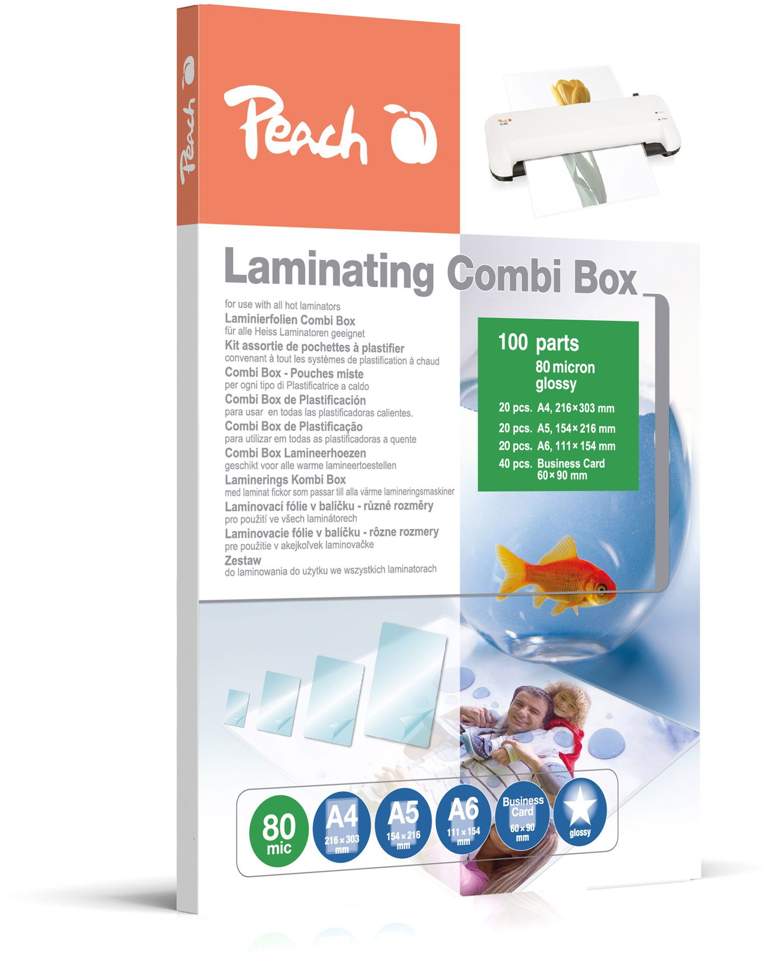 Peach PPC500-03 A4, A5, A6, 60 × 90 mm/160 – balenie 100 ks