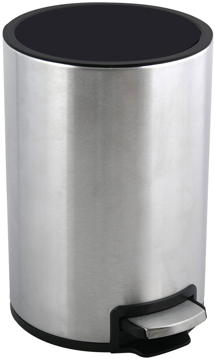 Pedálový odpadkový kôš Riku, brúsená oceľ, 5 l