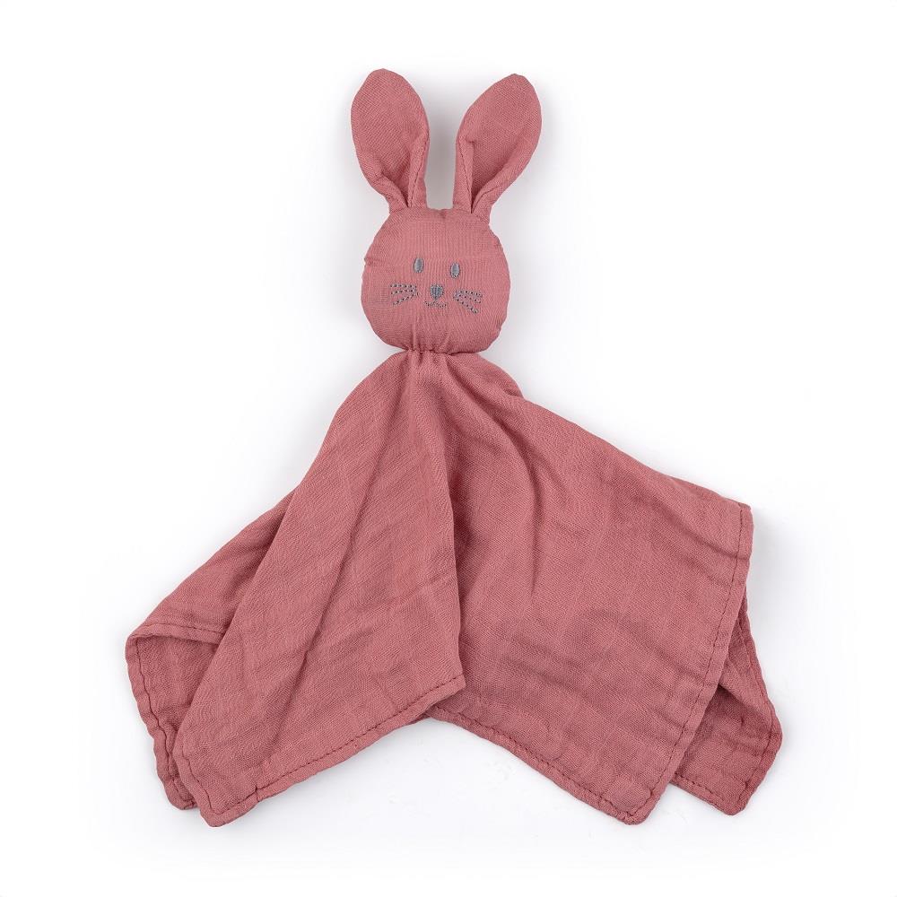 PETITE&MARS Bambusový mušelínový maznáčik Hugo Dusty Rose