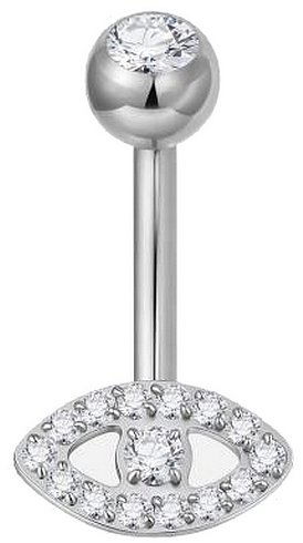 PININ Piercing do pupíku s vnitřním závitem, sříbrný
