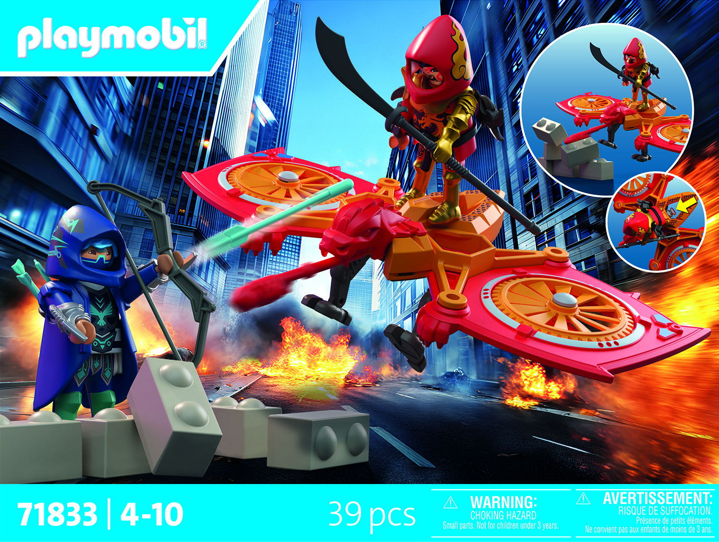 Playmobil 71833 Hrdina s dronom vs. podlý Ninja