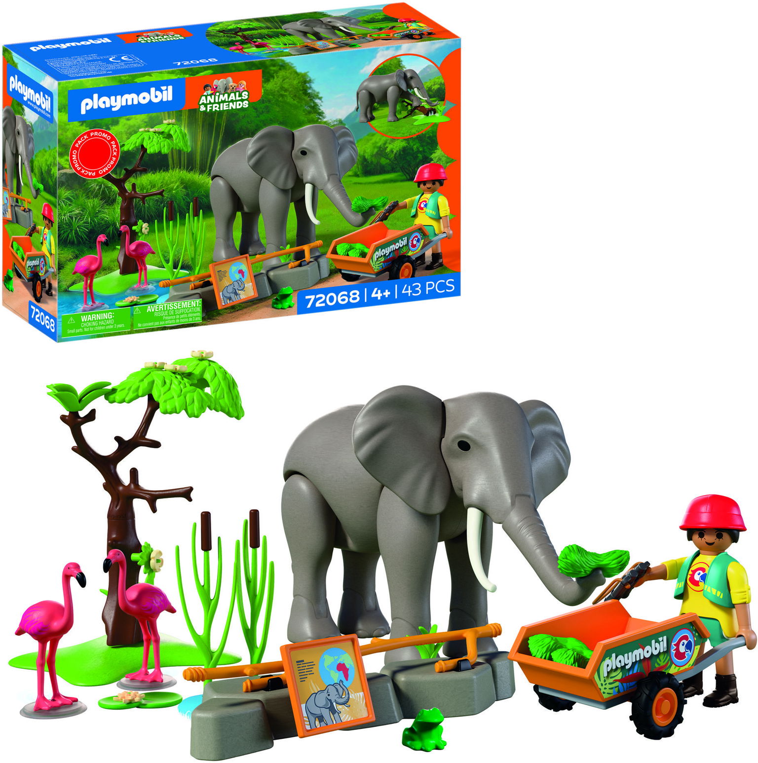 Playmobil 72068 Slon s ošetrovateľom