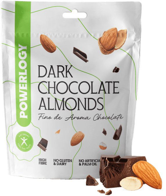 Powerlogy Dark Chocolate Almonds 100 g